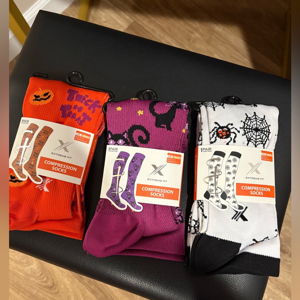 3 Pairs of Halloween Compression Socks